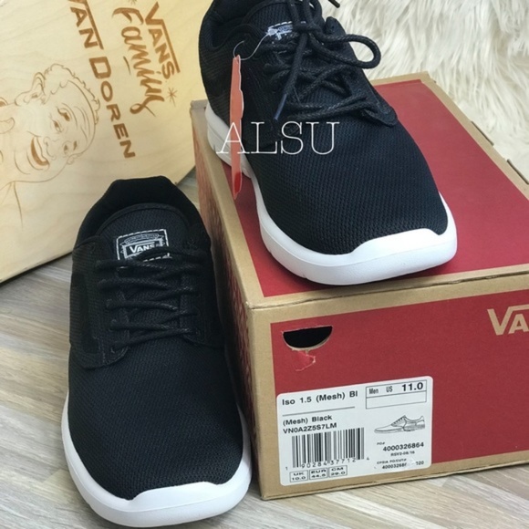 NWT VANS ISO 1,5 Mesh Black Men’s AUTHENTIC - Picture 5 of 7